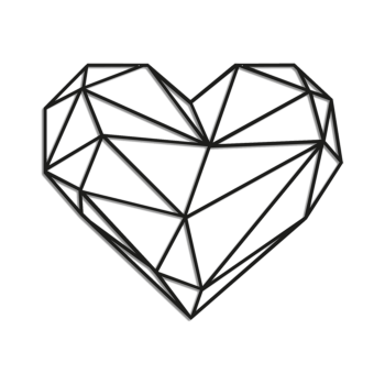 Decorazione da parete in metallo - Cuore Small - 50 x 58,4 cm