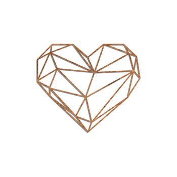 Decorazione da parete in acciaio Corten Cuore