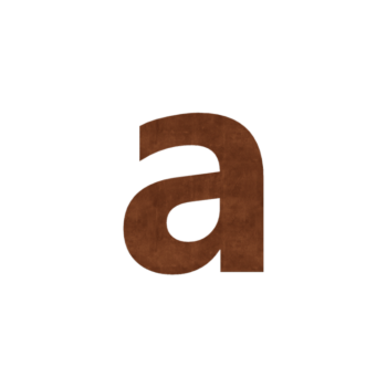 Numero civico in acciaio Corten a-10 cm