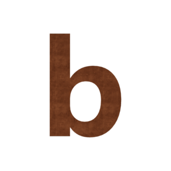 Numero civico in acciaio Corten b-15 cm