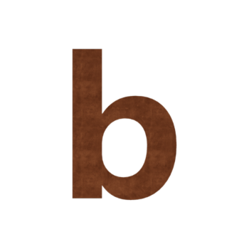 Numero civico in acciaio corten B - 30 x 43,1 cm