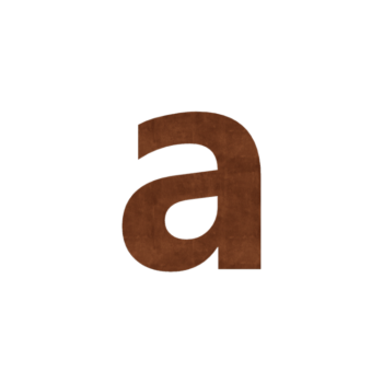 Numero civico in acciaio corten A - 8,7 x 10 cm - Autoadesivo