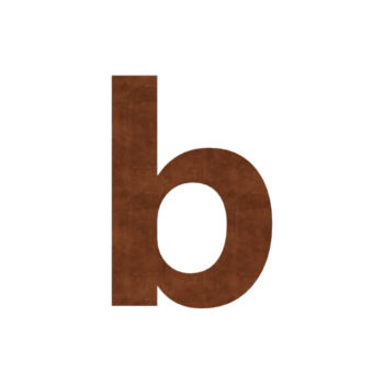 Numero civico in acciaio corten B - 9,9 x 15 cm - Autoadesivo