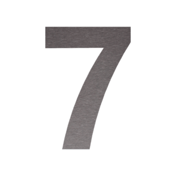 Numero civico in acciaio inox 7 - 20,9 x 30 cm - Spazzolato