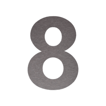 Numero civico in acciaio inox 8 - 34,2 x 50 cm - Spazzolato