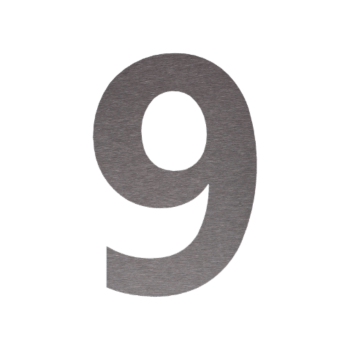 Numero civico in acciaio inox 9-15 cm