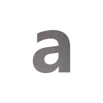 Numero civico in acciaio inox A - 13 x 15 cm - Spazzolato