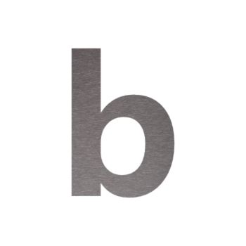 Numero civico in acciaio inox B - 15 x 22 cm - Spazzolato