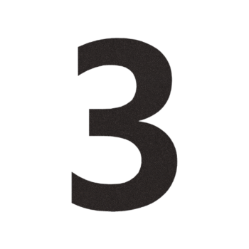 Numero civico in acciaio inox 3 - 48,8 x 80 cm - RAL9005 a struttura fine (nero)