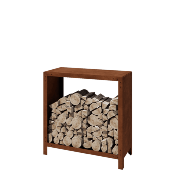 Portalegna in acciaio corten - Indiana - 100 x 40 x 100 cm