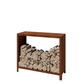 Portalegna in acciaio corten - Indiana - 120 x 40 x 100 cm