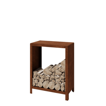 Portalegna in acciaio corten - Indiana - 80 x 40 x 100 cm