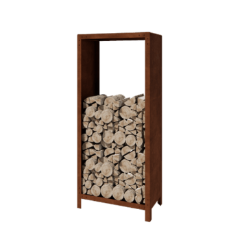 Legnaia in acciaio Corten Indiana 180 x 80 x 40 cm