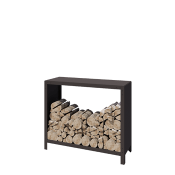 Portalegna in acciaio - Indiana - 120 x 40 x 100 cm - RAL7016 opaco (grigio antracite)
