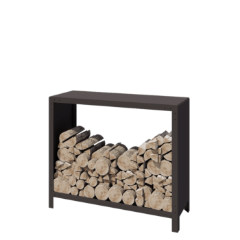 Portalegna in acciaio - Indiana - 120 x 40 x 100 cm - RAL7016 opaco (grigio antracite)