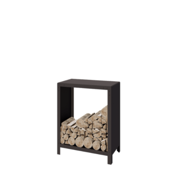 Portalegna in acciaio - Indiana - 80 x 40 x 100 cm - RAL7016 opaco (grigio antracite)
