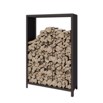 Portalegna in acciaio - Indiana - 120 x 40 x 180 cm - RAL7016 opaco (grigio antracite)