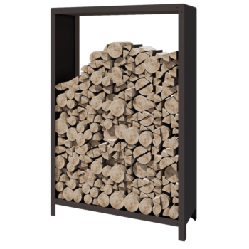 Portalegna in acciaio - Indiana - 120 x 40 x 180 cm - RAL7016 opaco (grigio antracite)