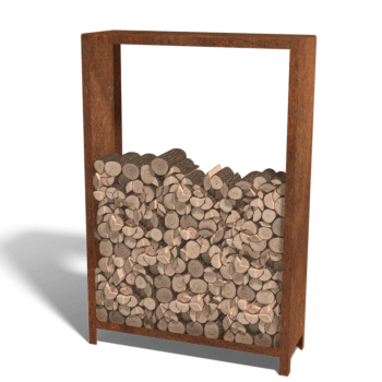 Legnaia in acciaio Corten Indiana 180 x 120 x 40 cm