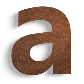 Numero civico in acciaio Corten a-10 cm