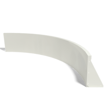 Muro di sostegno in acciaio verniciato a polvere con curva interna 150 x 150 cm (altezza 40 cm)