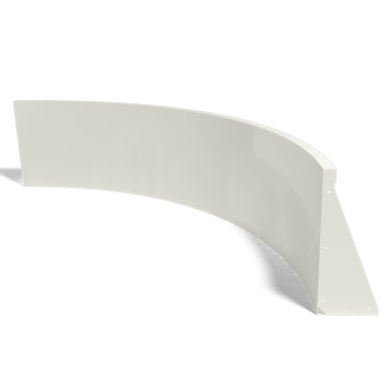 Muro di sostegno in acciaio verniciato a polvere con curva interna 150 x 150 cm (altezza 50 cm)