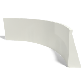 Muro di contenimento in acciaio - Curva interna - 150 x 150 x 60 cm - Altri colori RAL