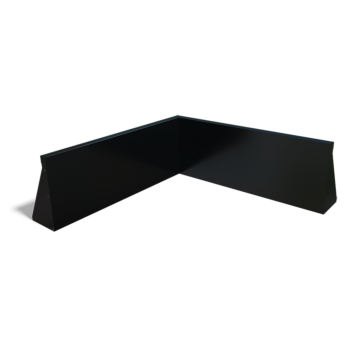 Muro di contenimento in acciaio - Angolo interno - 100 x 100 x 30 cm - RAL9005 opaco (nero)