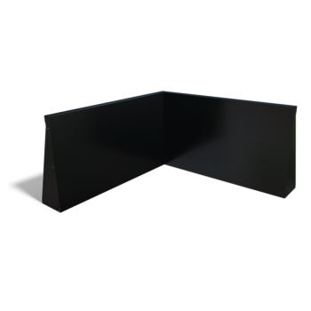 Muro di contenimento in acciaio - Angolo interno - 100 x 100 x 60 cm - RAL9005 opaco (nero)