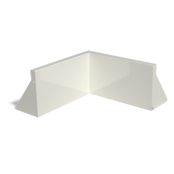 Muro di contenimento in acciaio - Angolo interno - 50 x 50 x 30 cm - RAL9010 opaco (bianco)