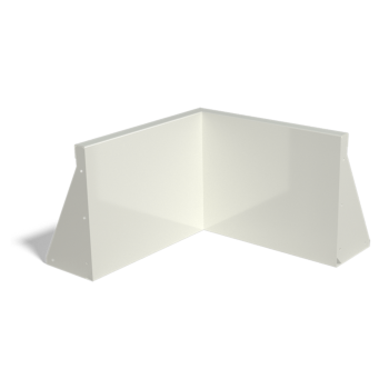 Muro di contenimento in acciaio - Angolo interno - 50 x 50 x 40 cm - RAL9010 opaco (bianco)