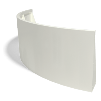 Muro di sostegno in acciaio verniciato a polvere con curva esterna 150 x 150 cm (altezza 60 cm)
