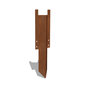 Picchetto per ancoraggio al terreno in acciaio Corten media 22 - 25 cm