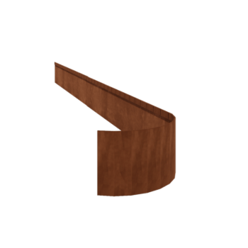 Bordura da giardino in acciaio corten - Appiattita FLEX - Altezza 23 cm - 240 cm
