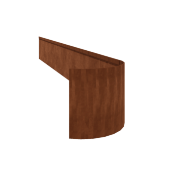 Bordura da giardino in acciaio corten - Appiattita FLEX - Altezza 35 cm - 240 cm