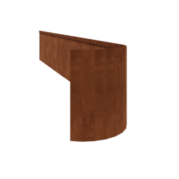 Bordura da giardino in acciaio corten - Appiattita FLEX - Altezza 45 cm - 150 cm