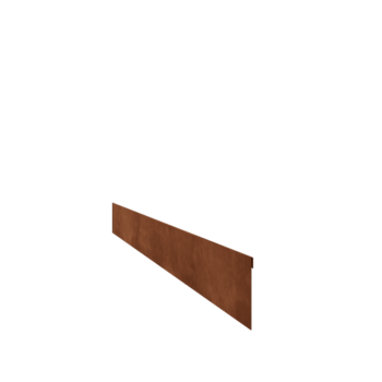 Bordura appiattita in acciaio Corten 13 cm (lunghezza 150 cm)