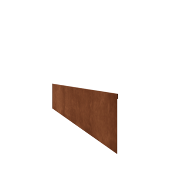 Bordura appiattita in acciaio Corten 23 cm (lunghezza 240 cm)