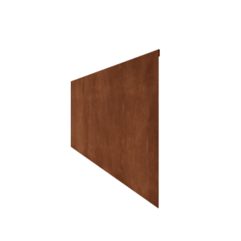 Bordura da giardino in acciaio corten - Appiattita - Altezza 45 cm - 150 cm