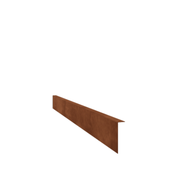Bordura con bordi ripiegati in acciaio Corten 12 cm (lunghezza 240 cm)