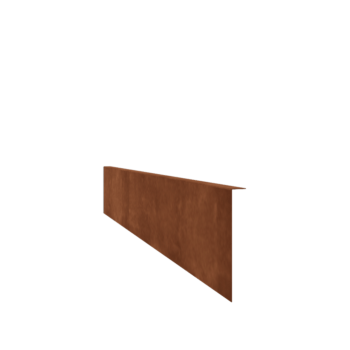 Bordura con bordi ripiegati in acciaio Corten 22 cm (lunghezza 150 cm)