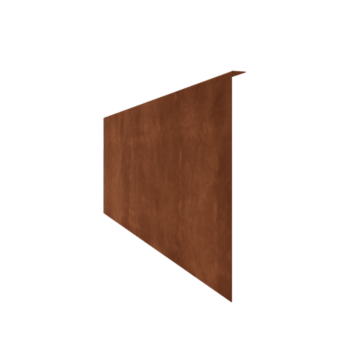 Bordura con bordi ripiegati in acciaio Corten 45 cm (lunghezza 150 cm)
