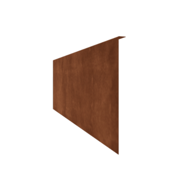 Bordura con bordi ripiegati in acciaio Corten 45 cm (lunghezza 240 cm)
