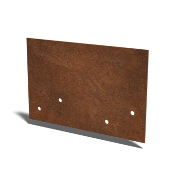 Piastra di giunzione in acciaio Corten diritta bassa 12 - 15 cm