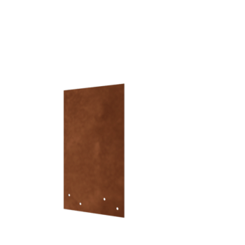 Piastra di giunzione in acciaio corten - Dirrita - Altezza bordura da giardino 34 / 37,5 cm