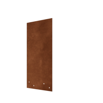 Piastra di giunzione in acciaio corten - Dirrita - Altezza bordura da giardino 45 cm