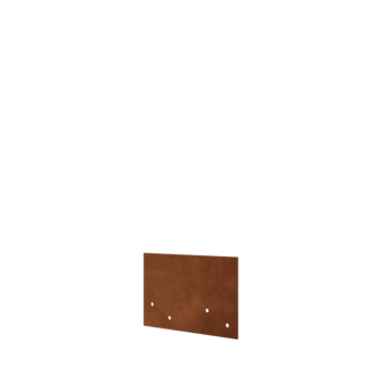 Piastra di giunzione in acciaio Corten diritta bassa 12 - 15 cm