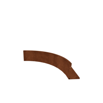 Muro di contenimento in acciaio corten - Curva interna - 100 x 100 x 30 cm
