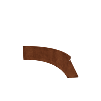 Muro di contenimento in acciaio corten - Curva interna - 100 x 100 x 40 cm