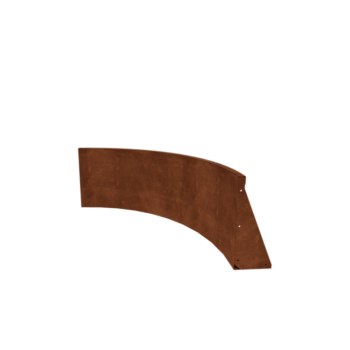 Muro di contenimento in acciaio corten - Curva interna - 100 x 100 x 50 cm
